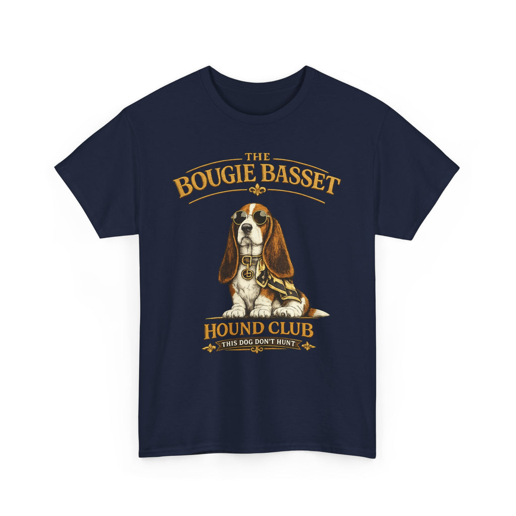 Basset Hound Club T-Shirt – Cute Vintage Basset Hound Graphic Tee " The Bougie Bassett hound Club"