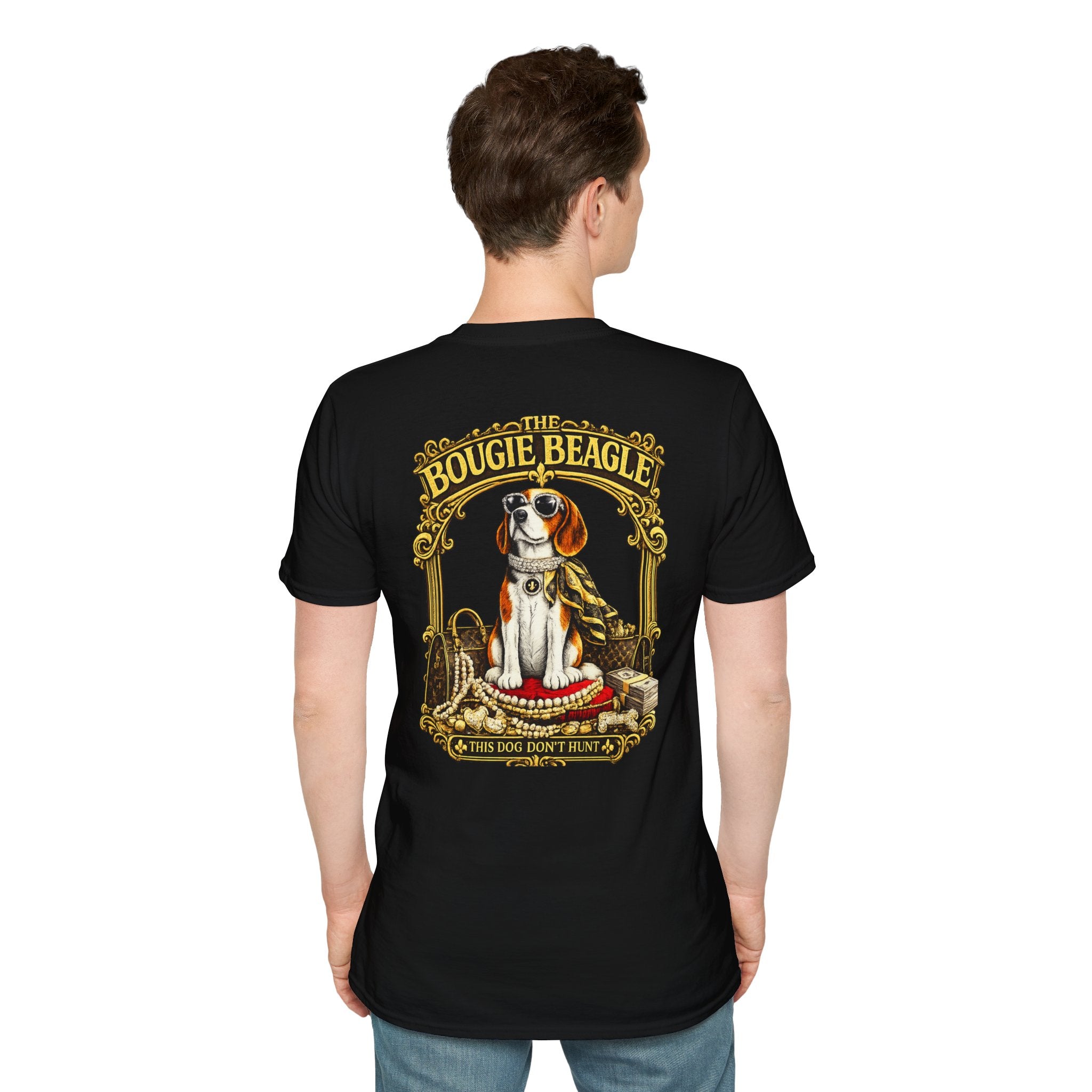 Beagle Vintage Tee- front and back print "Bougie Beagle" Graphic T-Shirt for Dog Lovers