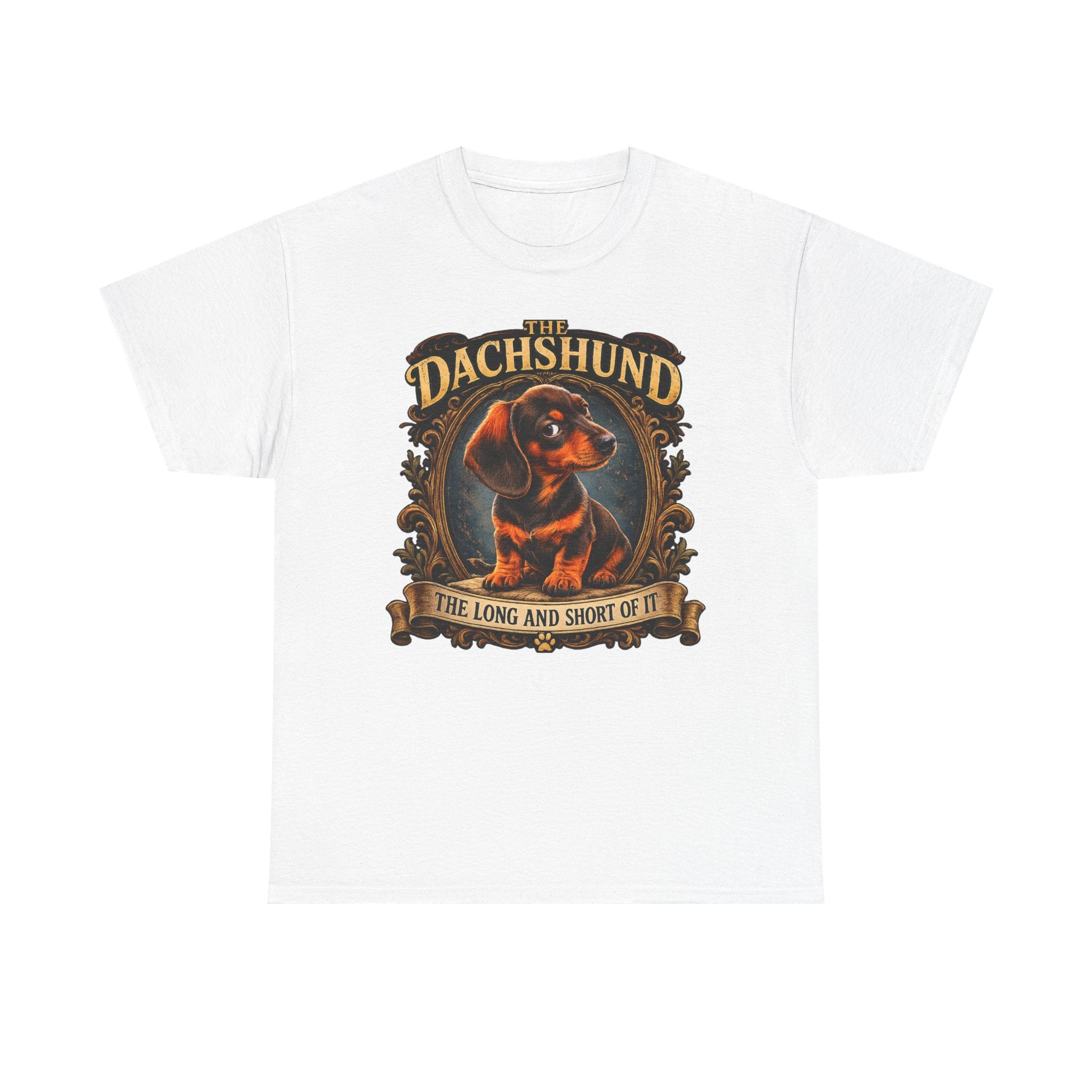 Dachshund Tee - "The Long and Short of It" Vintage Dog T-Shirt