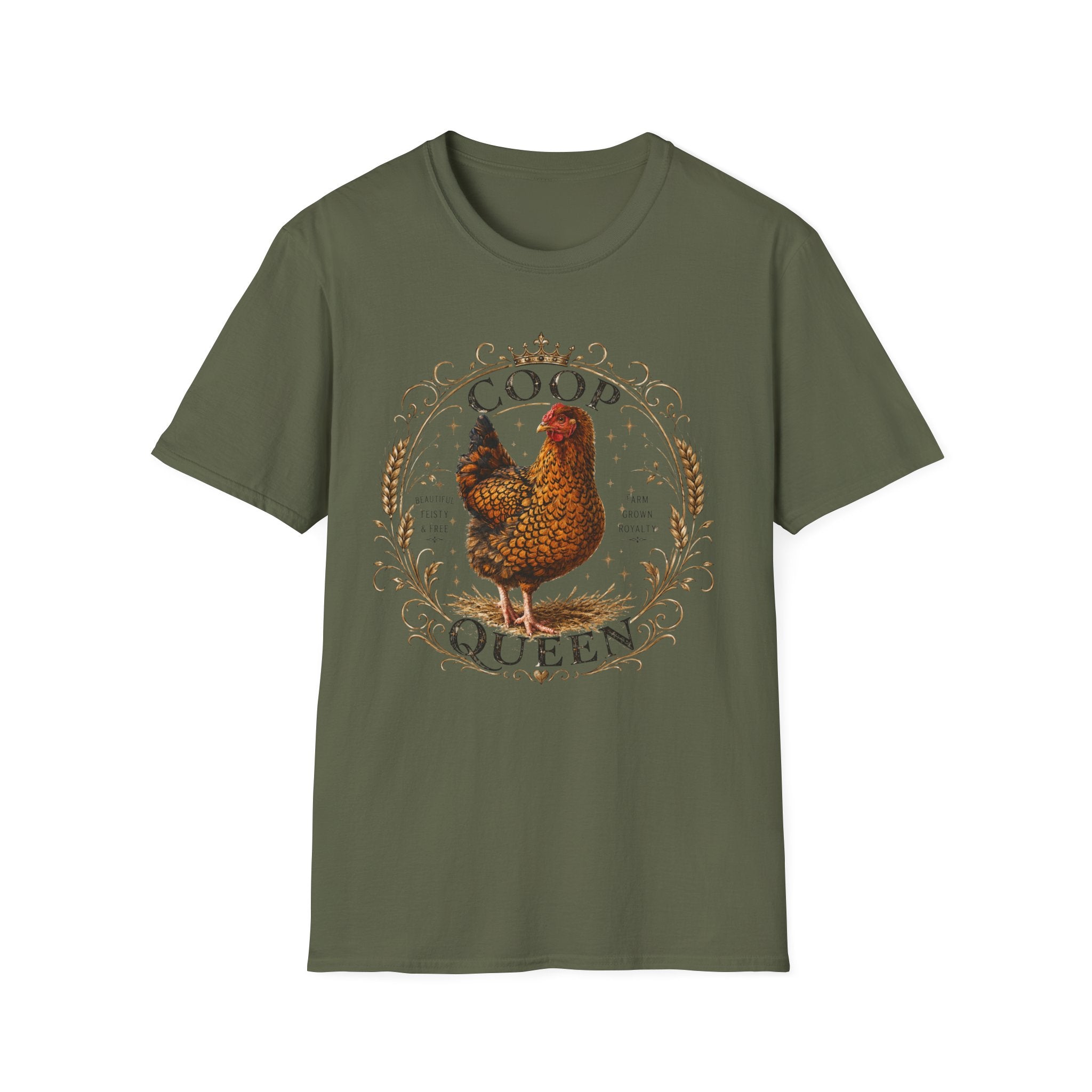 Coop Queen T-Shirt — Vintage Hen Farm Chickens Tee