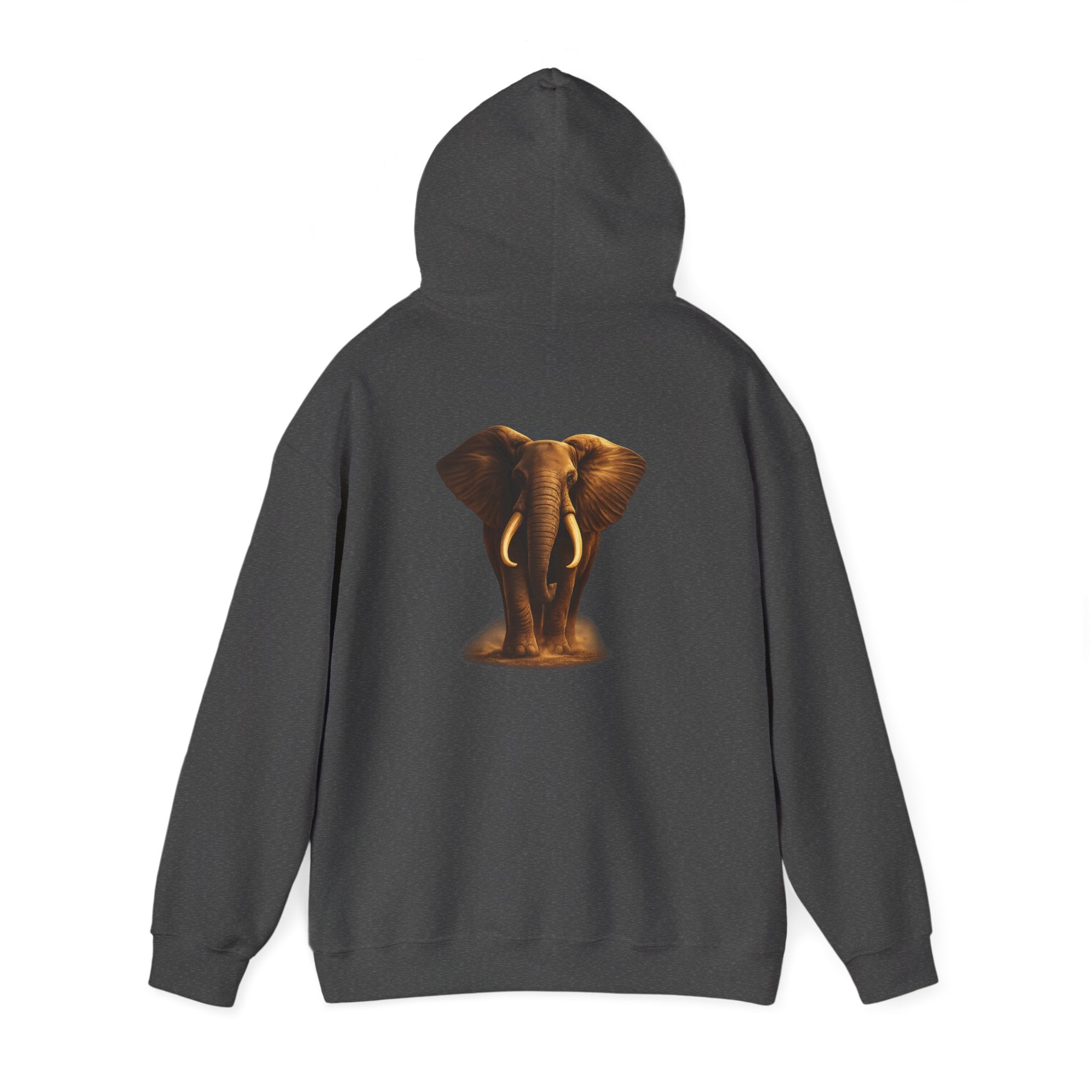 Elephant Portrait Hoodie — Majestic African Elephant Graphic Sweatshirt