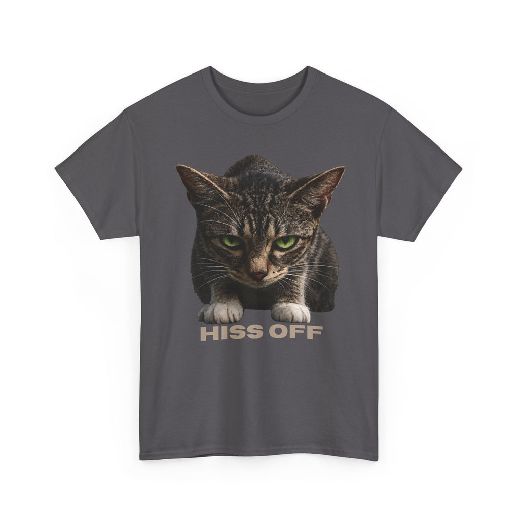 Hiss Off Cat T-Shirt — Angry Tabby Graphic Tee