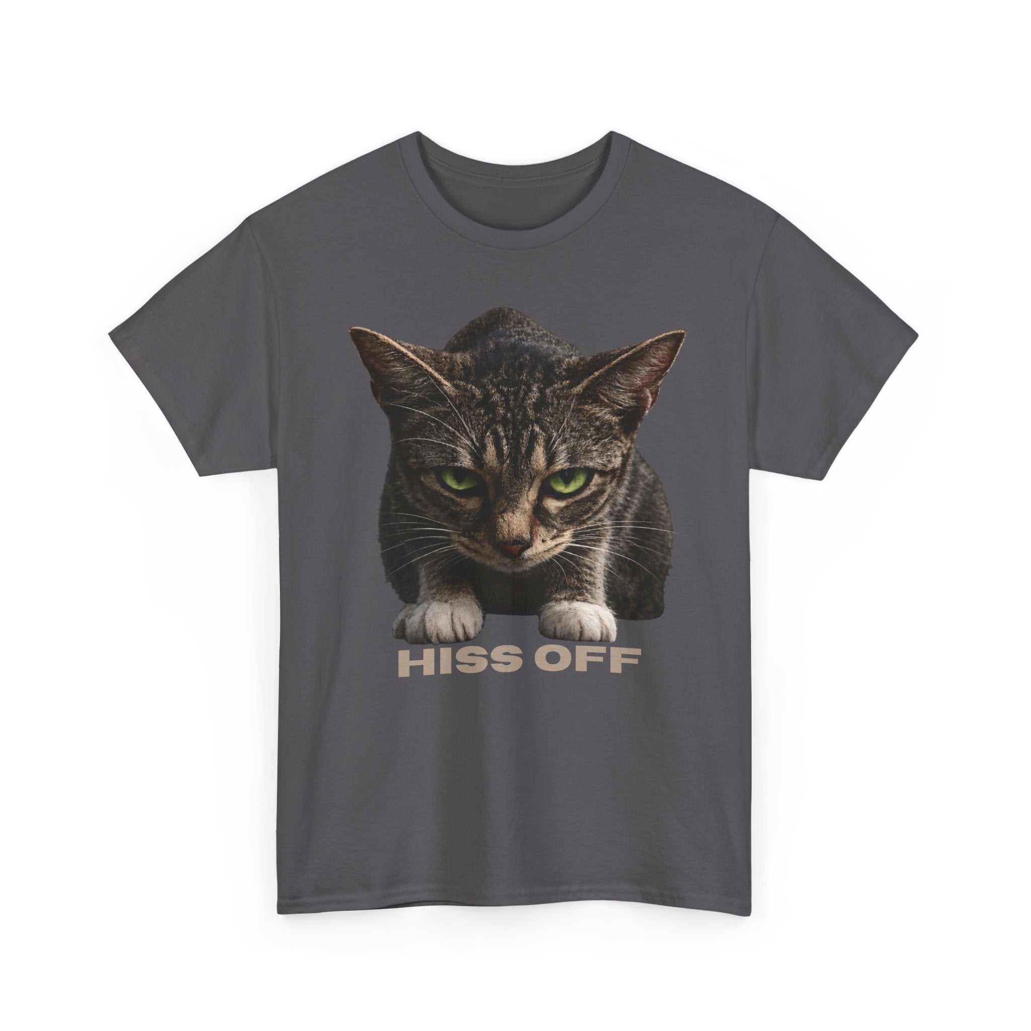 Hiss Off Cat T-Shirt — Angry Tabby Graphic Tee