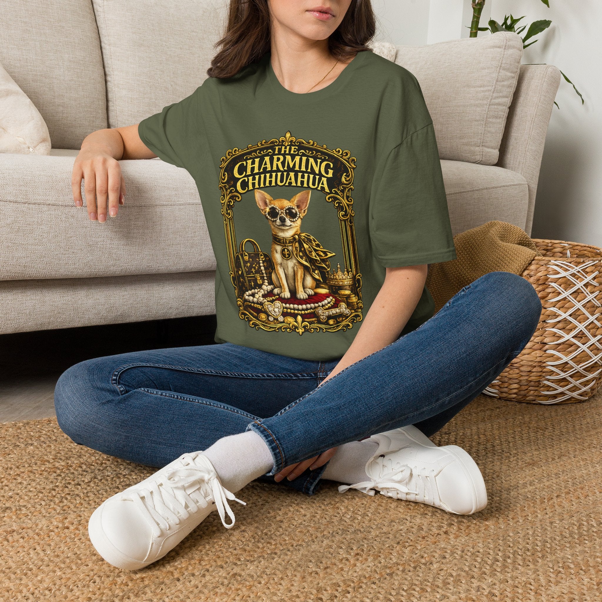 Chihuahua T-Shirt — Vintage "Charming Chihuahua"  Graphic Tee