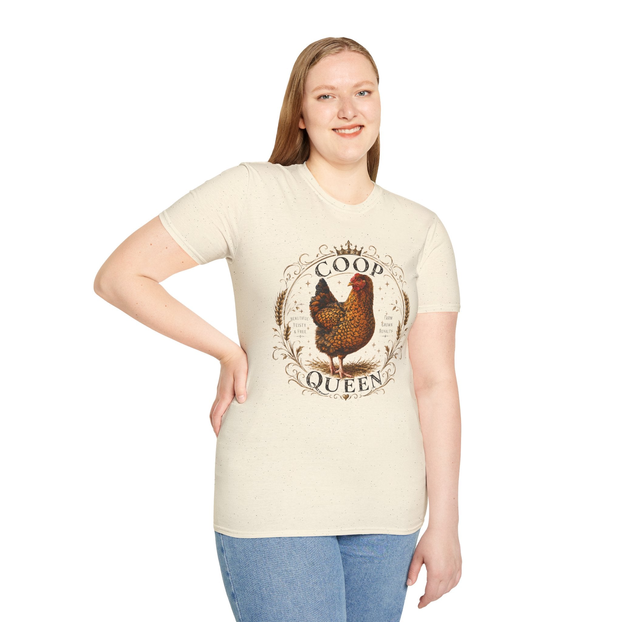 Coop Queen T-Shirt — Vintage Hen Farm Chickens Tee