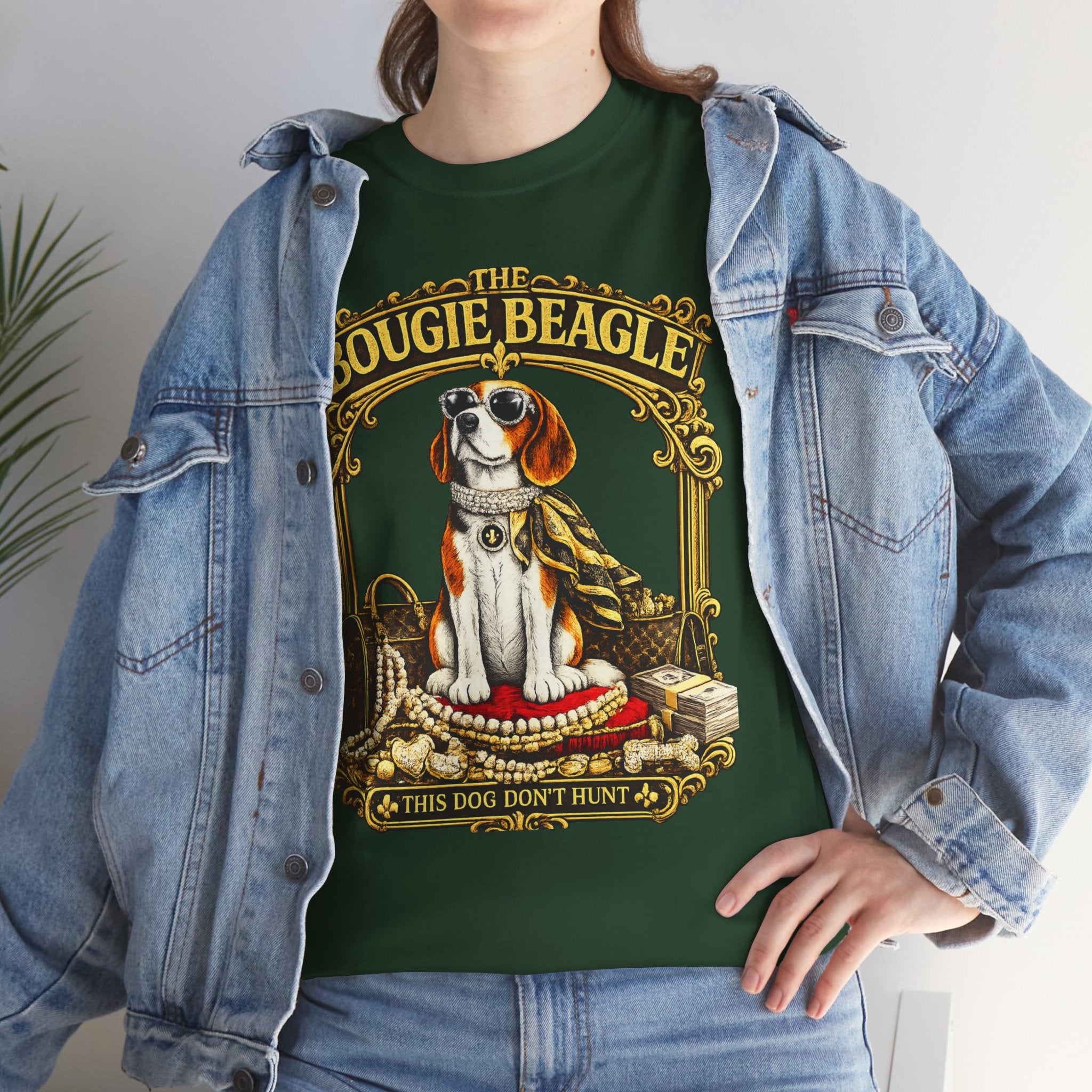 Beagle Graphic Tee — "This Dog Don’t Hunt" " The Bougie Beagle" Vintage Dog Lover Shirt