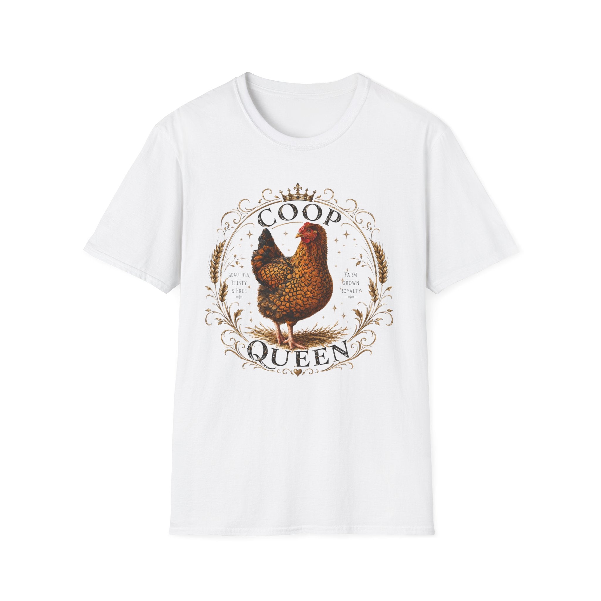 Coop Queen T-Shirt — Vintage Hen Farm Chickens Tee