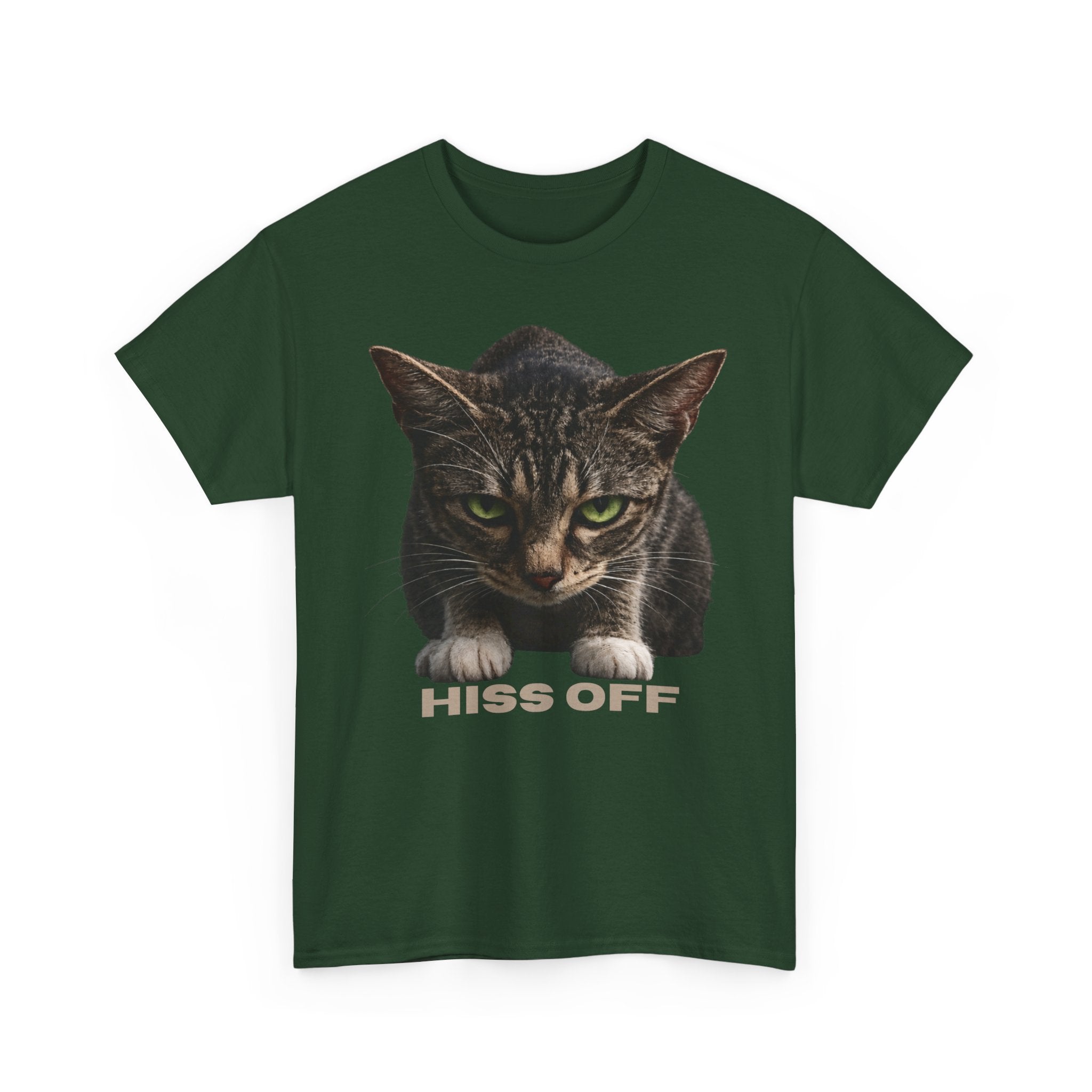 Hiss Off Cat T-Shirt — Angry Tabby Graphic Tee