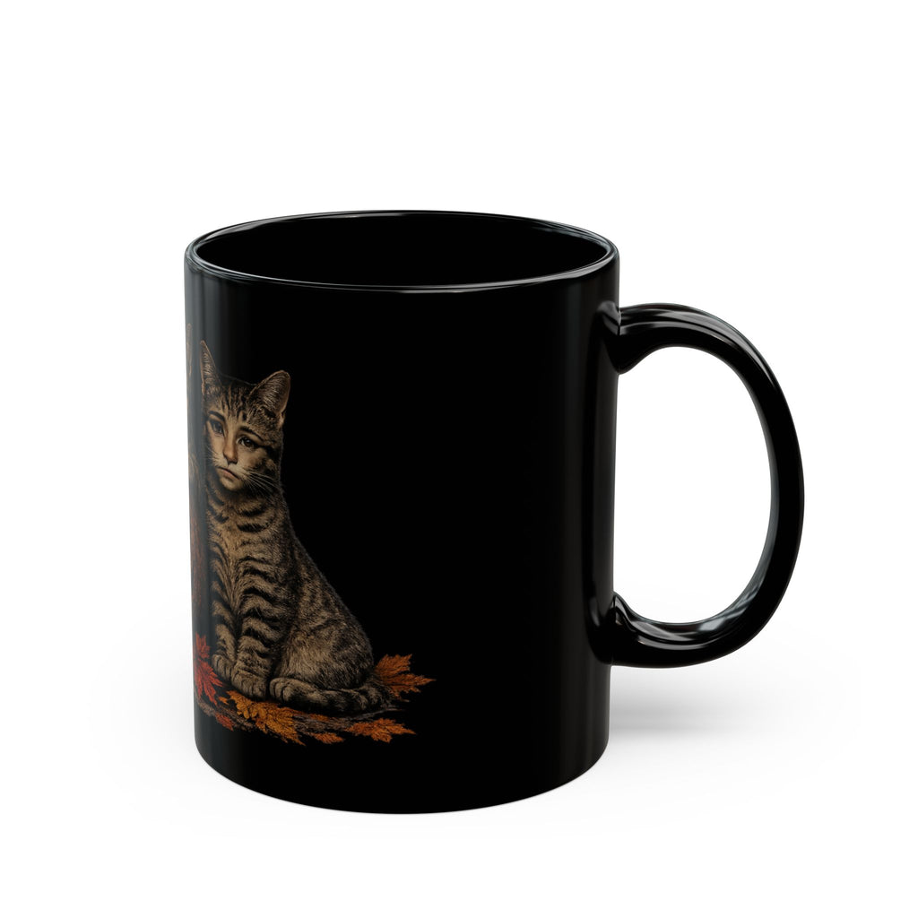 Halloween Cat Pumpkin Black Mug – Spooky Autumn Coffee Cup (11oz, 15oz)