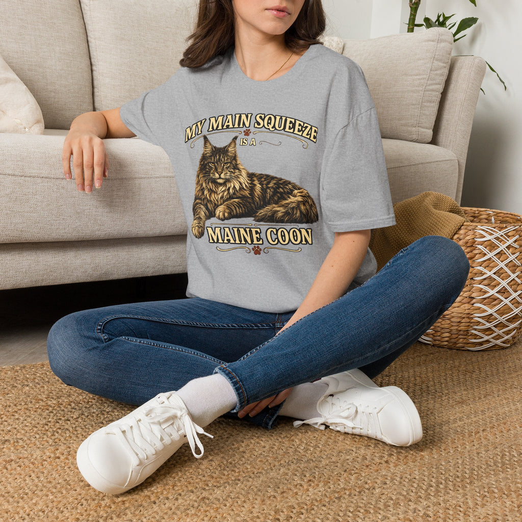 Maine Coon Cat T-Shirt — "My Main Squeeze" Graphic Tee