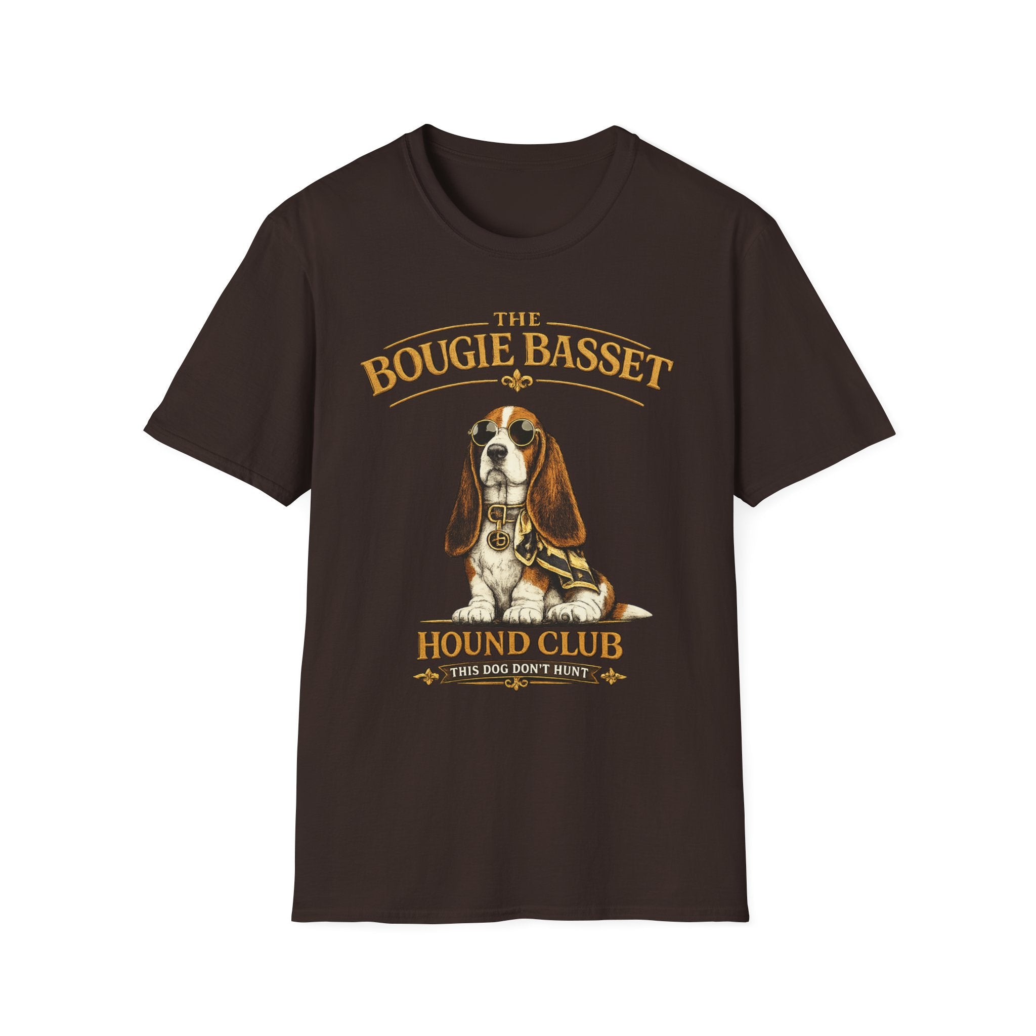 Basset Hound T-Shirt — "The Bougie Basset Hound Club" Graphic Tee