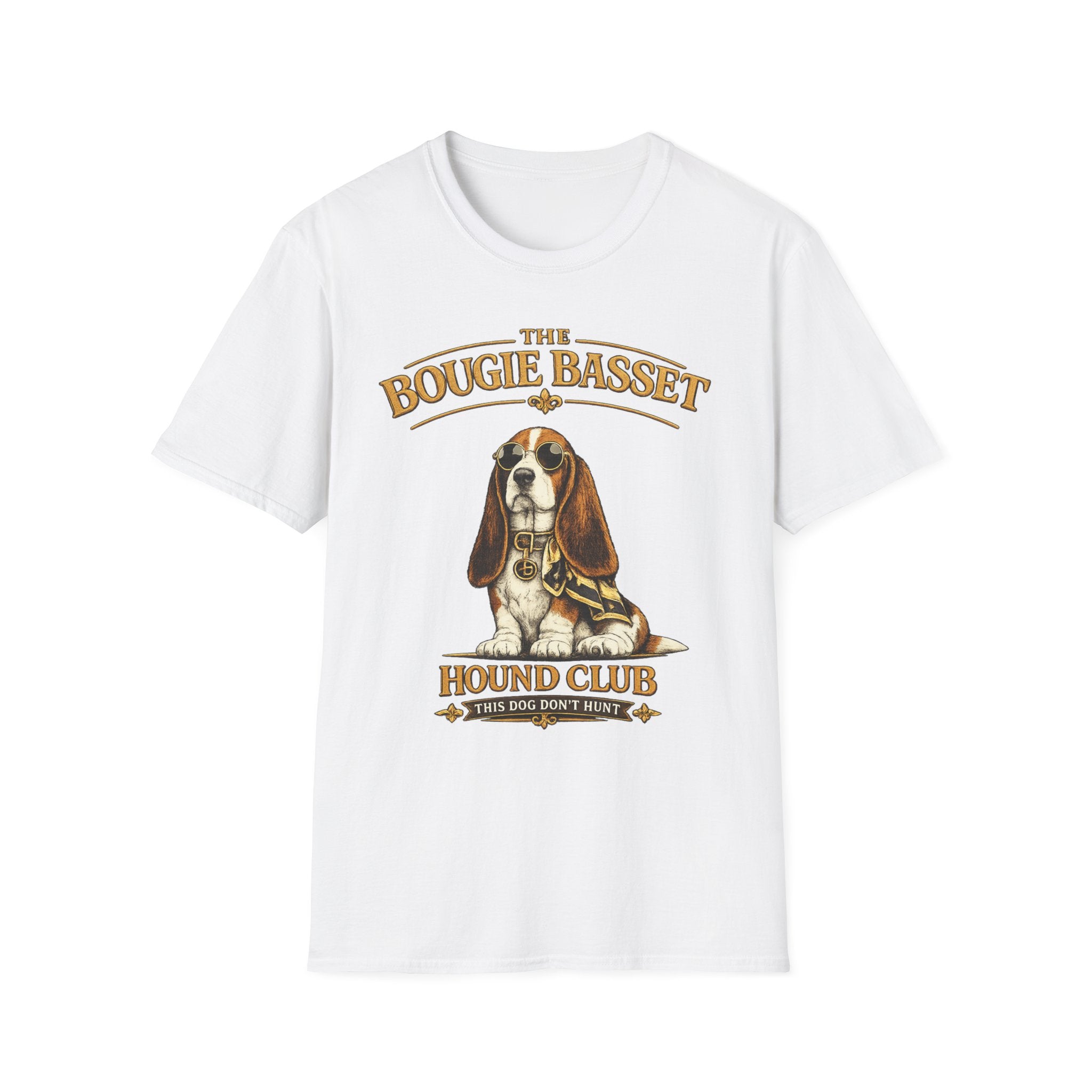 Basset Hound T-Shirt — "The Bougie Basset Hound Club" Graphic Tee